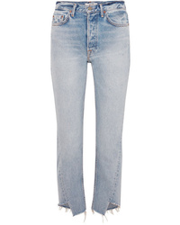 Grlfrnd Car Frayed Mid Rise Straight Leg Jeans