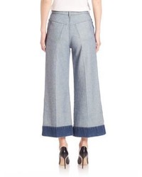 Cédric Charlier Cedric Charlier Cropped Wide Leg Jeans