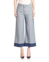 Cédric Charlier Cedric Charlier Cropped Wide Leg Jeans