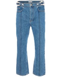 JW Anderson Chain Link Detailed Straight Leg Jeans