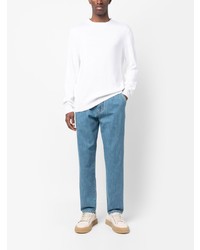 Kiton Contrast Stitching Straight Let Jeans