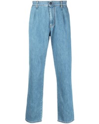 Kiton Contrast Stitching Straight Let Jeans
