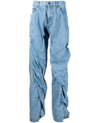 Y/Project Crease Effect Straight Leg Jeans