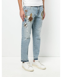 Dolce & Gabbana Crest Patch Jeans