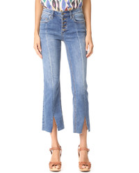 Free People Cropped Button Front Jeans