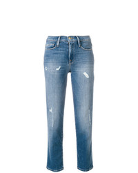 Frame Denim Cropped Straight Fit Jeans