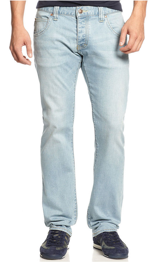 udendørs kost bord Armani Jeans Denim Slim Fit Straight Leg, $125 | Macy's | Lookastic