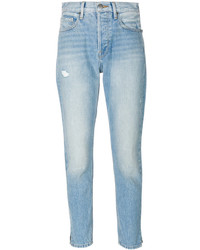 Frame Denim Stonewashed Cropped Jeans