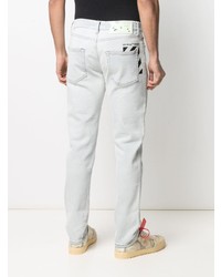 Off-White Diagonal Print Skinny Jeans
