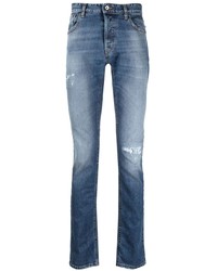 Just Cavalli Distress Detail Slim Cut Jeans