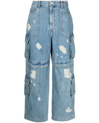 Juun.J Distressed Cargo Pocket Jeans