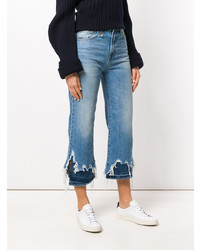 R13 Distressed Cropped Jeans