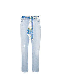 Off-White Distressed Cropped Jeans