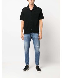 Dondup Distressed Effect Mid Rise Tapered Jeans
