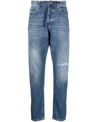 Dondup Distressed Effect Mid Rise Tapered Jeans