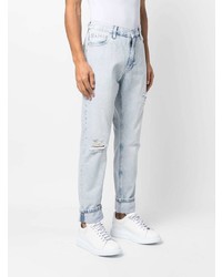 Calvin Klein Distressed Effect Straight Leg Jeans