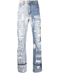 Who Decides War Distressed Effect Straight Leg Jeans