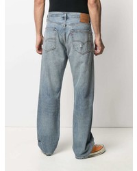 Levi's Distressed Effect Wide Leg Cotton Jeans