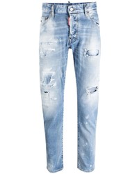 DSQUARED2 Distressed Finish Tapered Leg Jeans