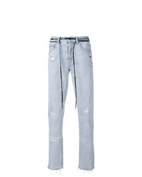 Off-White Distressed Firetape Jeans