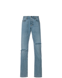 Saint Laurent Distressed Low Rise Jeans