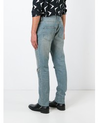 Saint Laurent Distressed Slim Jeans