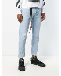 Off-White Distressed Tapered Jeans