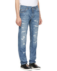 Dolce & Gabbana Dolce And Gabbana Blue Classic Distressed Jeans