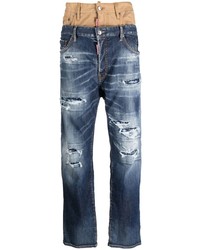 DSQUARED2 Double Waist Distressed Jeans
