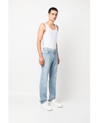 Paige Faded Effect Straight Leg Jeans