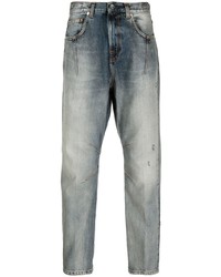 Eleventy Faded Effect Tapered Leg Jeans
