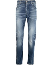 PMD Faded Knees Straight Leg Jeans
