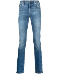 7 For All Mankind Faded Mid Rise Jeans