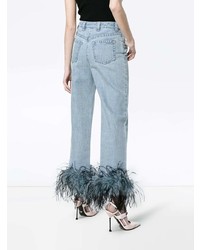 Prada Feather Cuff Jeans