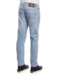 G Star G Star Arc 3d Aged Slim Denim Jeans Light Blue