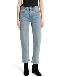 RE/DONE High Waist Stove Pipe Jeans