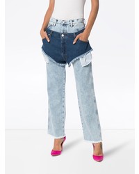 Natasha Zinko High Waisted Jeans With A Denim Shorts Layer