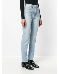 Saint Laurent High Waisted Tapered Jeans