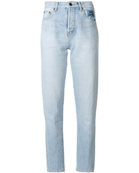 Saint Laurent High Waisted Tapered Jeans