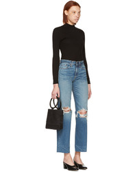 Simon Miller Indigo Basin Cropped Frayed Jeans