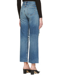 Simon Miller Indigo Basin Cropped Frayed Jeans