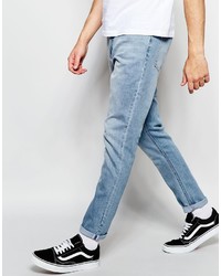 Cheap Monday Jeans Dropped Slim Tapered Fit Stonewash Blue