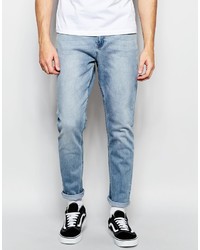 Cheap Monday Jeans Dropped Slim Tapered Fit Stonewash Blue