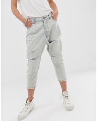 One Teaspoon Kingpins Cropped Jean With Rips