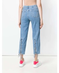 Stella McCartney Lace Up Ankle Cropped Jeans