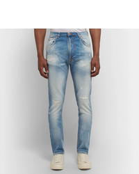 Nudie Jeans Lean Dean Slim Fit Tapered Distressed Organic Stretch Denim Jeans