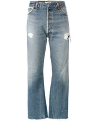 RE/DONE Levis Distressed High Waisted Cropped Jeans