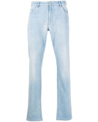 PT TORINO Logo Patch Stonewashed Tapered Jeans