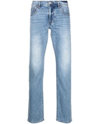 Armani Exchange Logo Patch Straight Leg Jeans