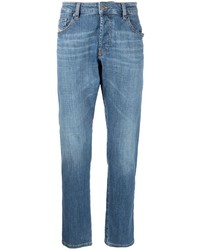 Diesel Logo Patch Tapered Leg Jeans